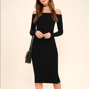 Black billabong off shoulder dress